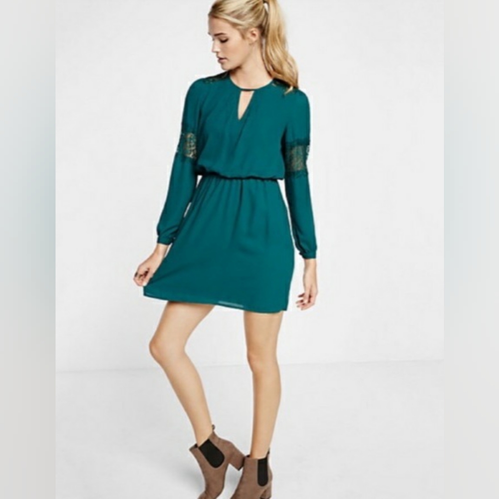 EXPRESS Lace Sleeve Dress